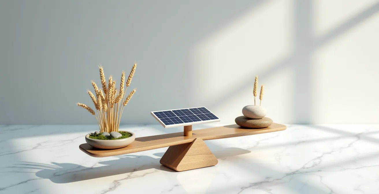 Abstract representation of balanced investment portfolio sectors