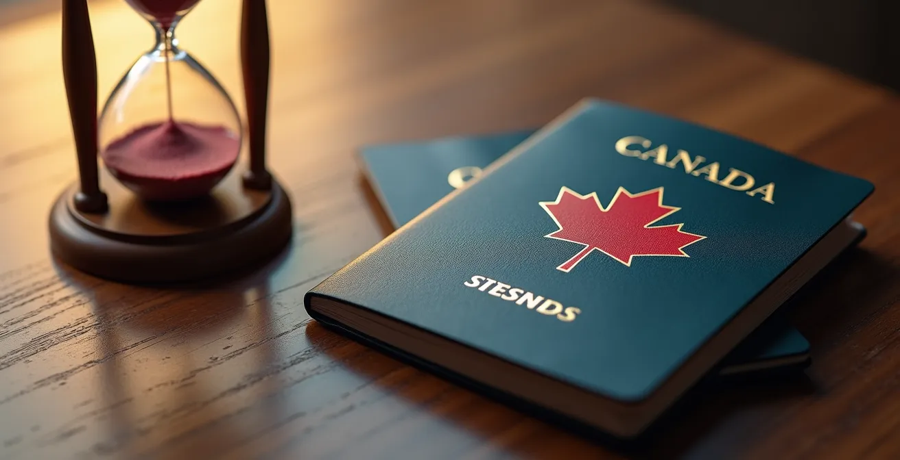 Timeline visualization of Canada's fast visa approval process
