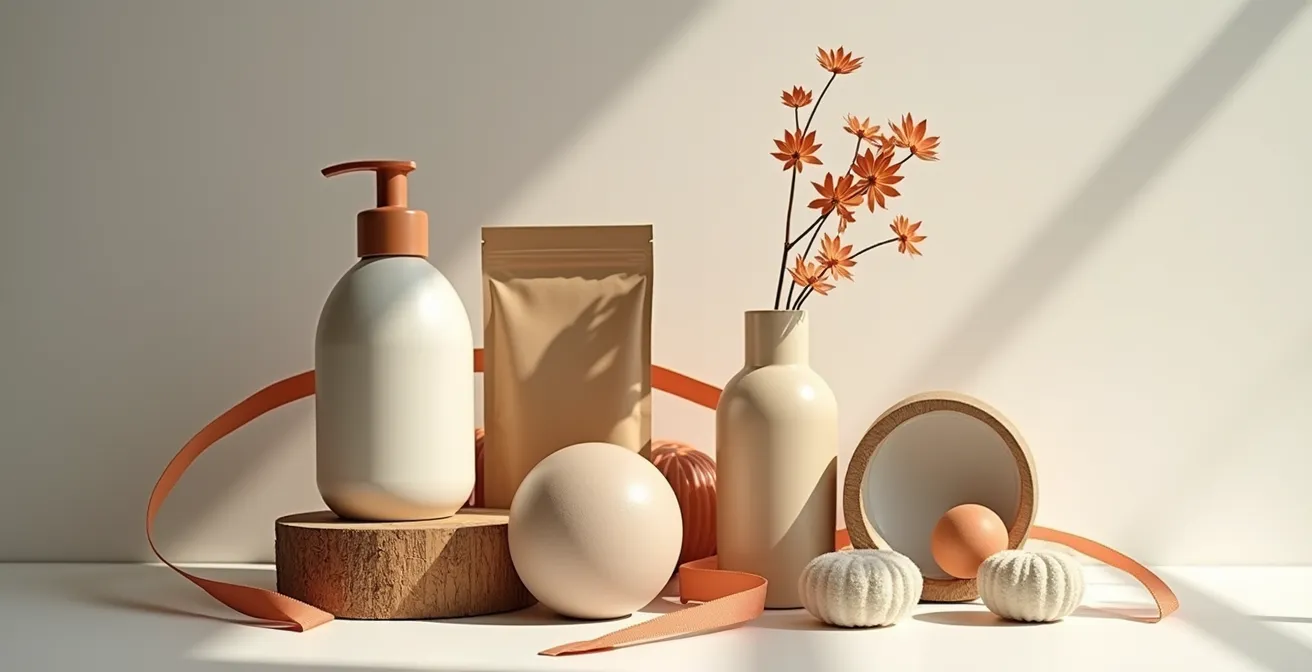 Artfully arranged product and service bundle showcasing Canadian business offerings