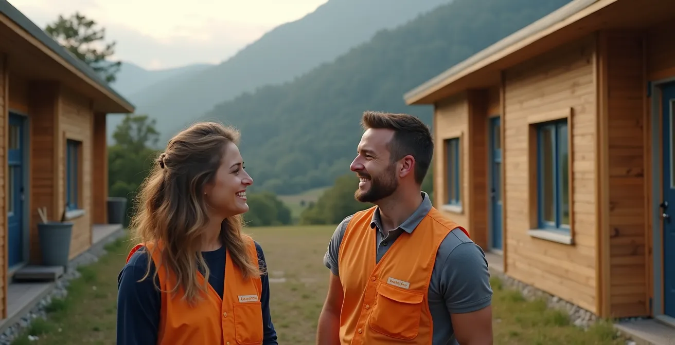 Innovative modular housing in Canadian mountain town setting